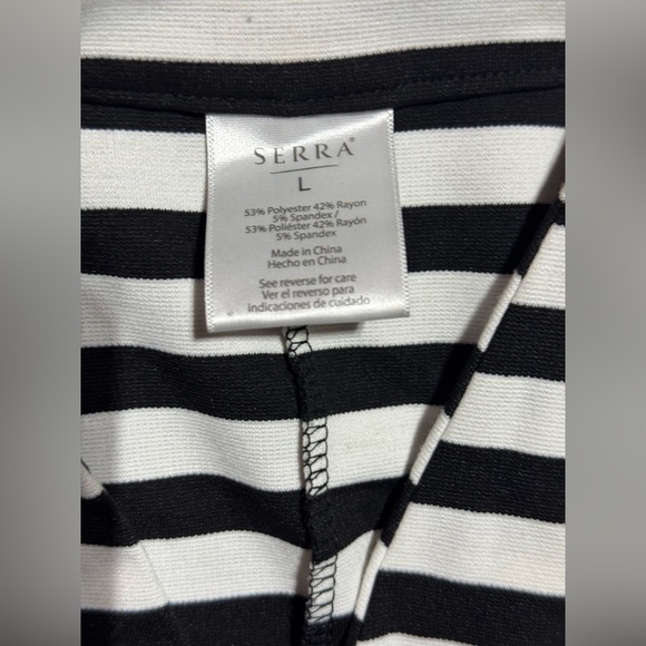 Serra Black and White Striped Cardigan - Picture 3 of 5